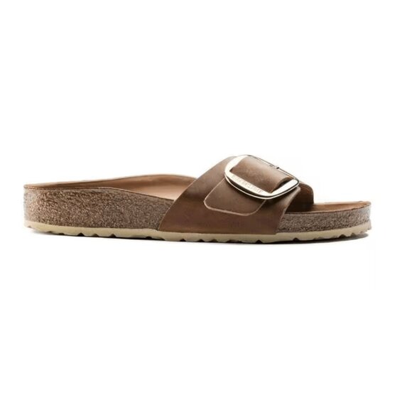 Birkenstock Shoes - Birkenstock Madrid Big Buckle Sandals – Cognac Oiled Leather (Narrow Fit)
